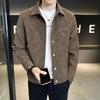 Men's Spring and Autumn Suede Jacket 2025: Trendy Street Style with High-End Lapel Design