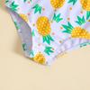 Exklusives Baby Mädchen Träger-Badeanzug-Set mit Ananas-Print