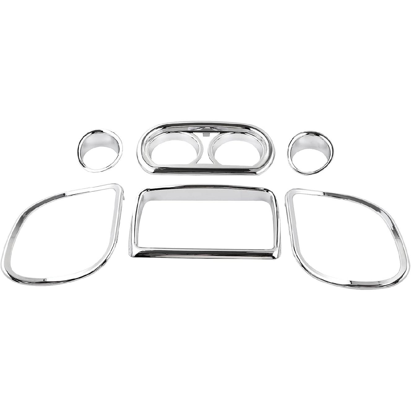 

Chrome Motorcycle Inner Fairing Dash Gauge Radio Trim Kit for Harley Road Glide FLTRX FLTRU FLTRXS 2015-later Chrome