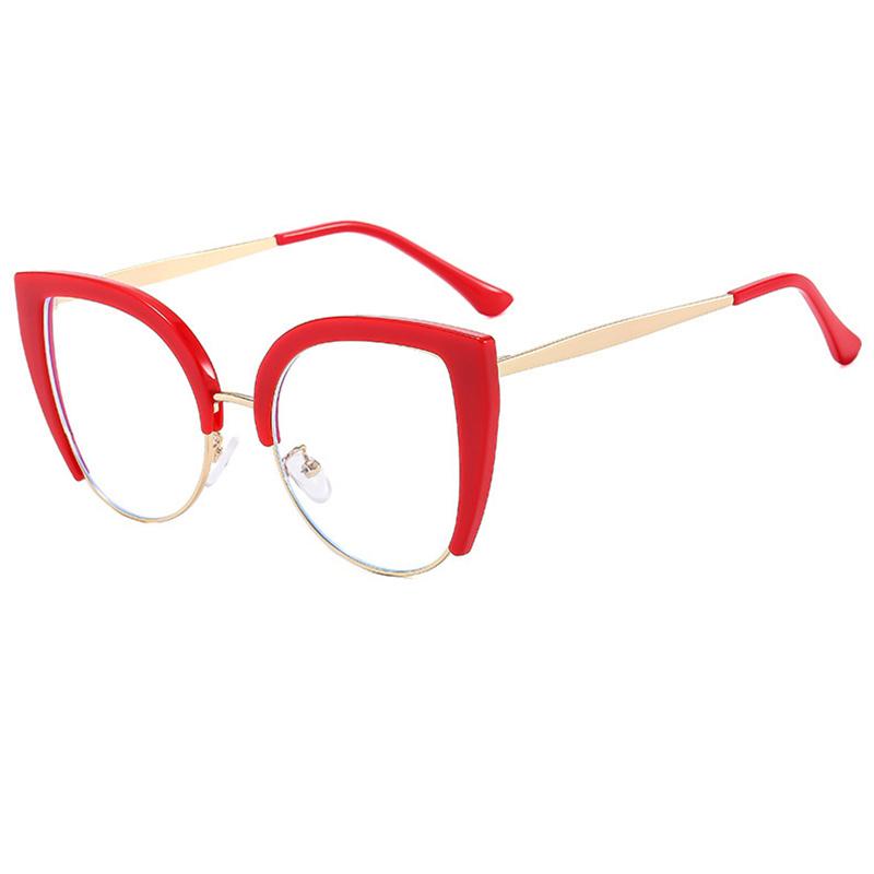 Women Cat Eye Glasses Luxury Brand Frames Optical Extra Large Eyeglasses Fashion Prescription Eyewear Anti Computer Blue Light