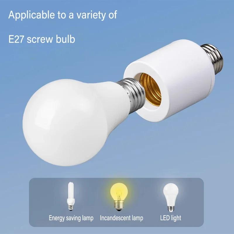 E27 Bulb Lamp Holder AC110-240V Intelligent Remote Control Lamp Head Radar Induction Delay Switch Controller Living Room Bedroom