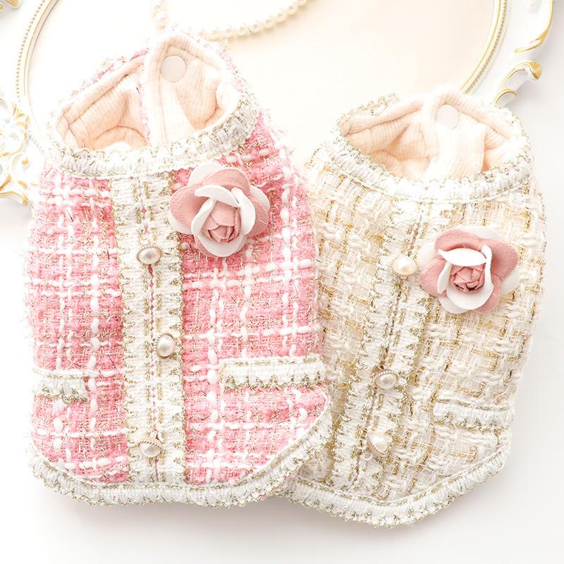 Luxury Princess Dog Dress, Pet Clothes, Maltese, Yorkshire, Cat, Autumn, Winter