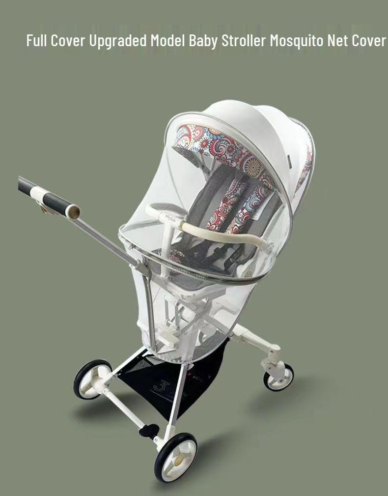 Rundes T6 Universelles Kinderwagen-Moskitonetz & Sonnenschutz mit Kühlmatte Zubehör