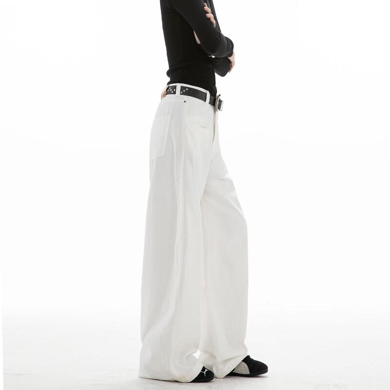 ICH MODE Women's American Retro Wide-Leg Straight Casual Pants