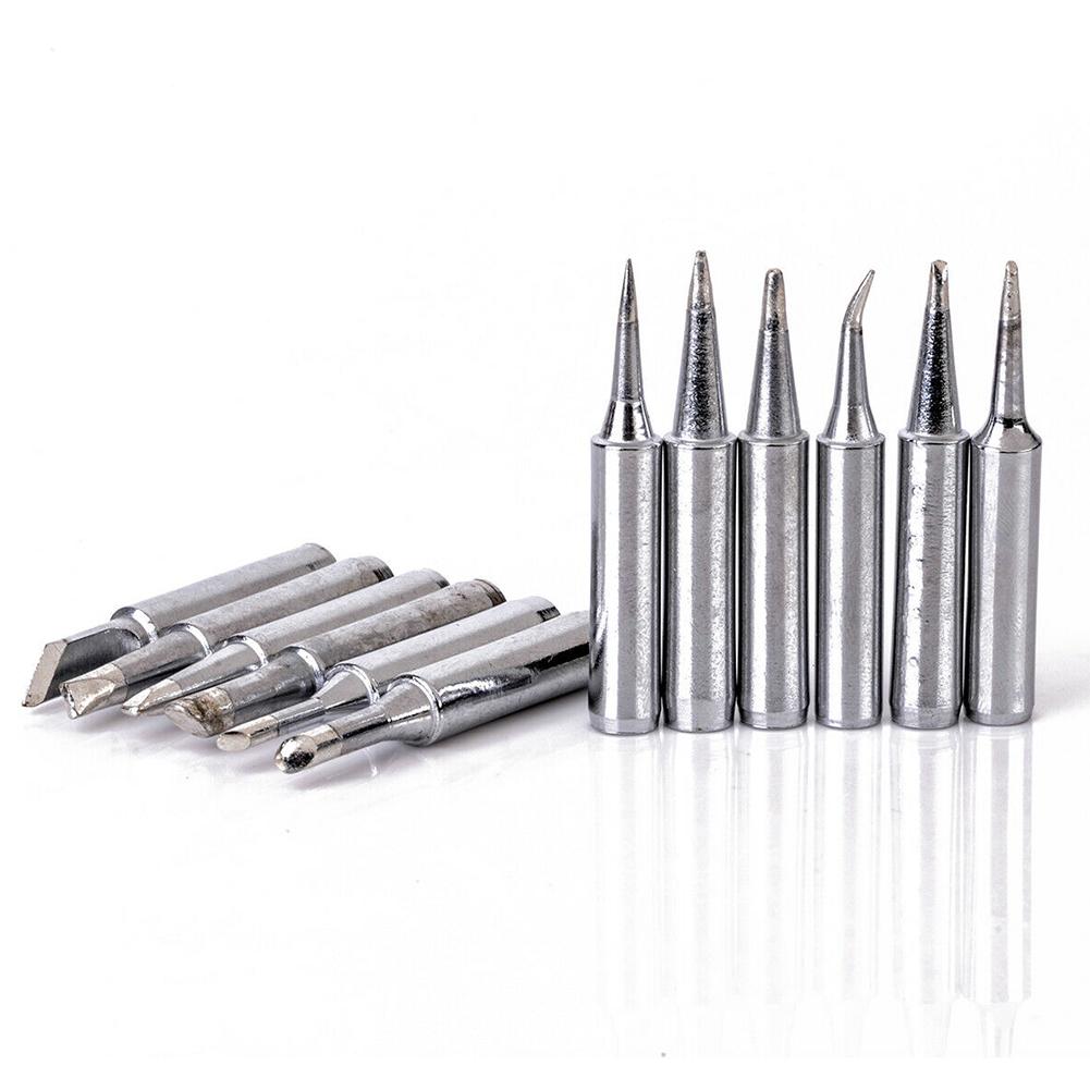 12PCS 33mm Copper Soldering Iron Tips Set 900M-T Welding Station Tools I B C D K For 936 937 938/969 8586/852D Soldering Station