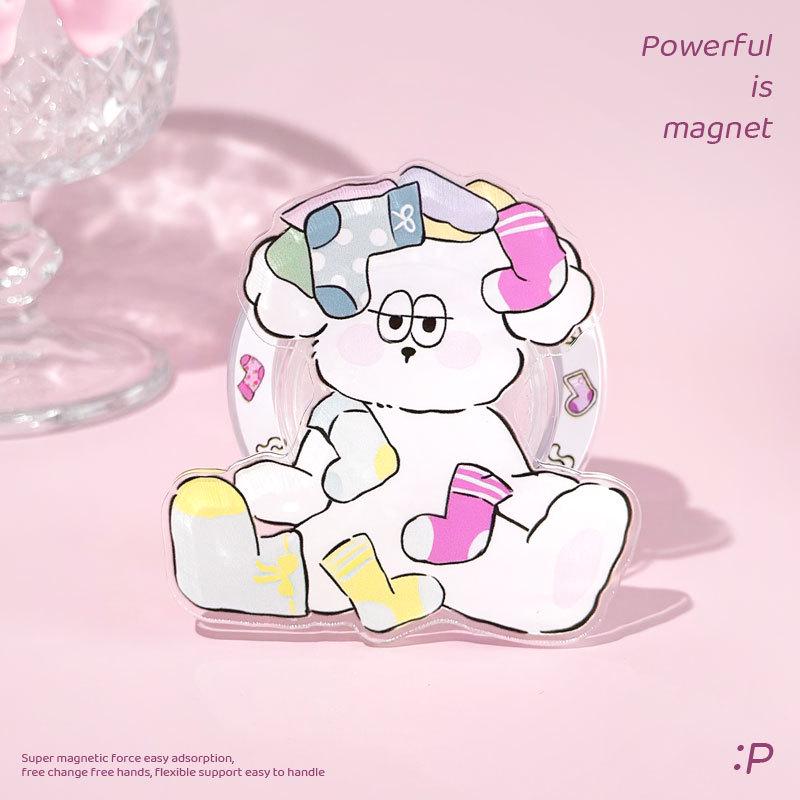 Etui magnetyczne Zhitai Frosted Laser do telefonów iPhone 16 Pro i Huawei P70 z uchwytem.