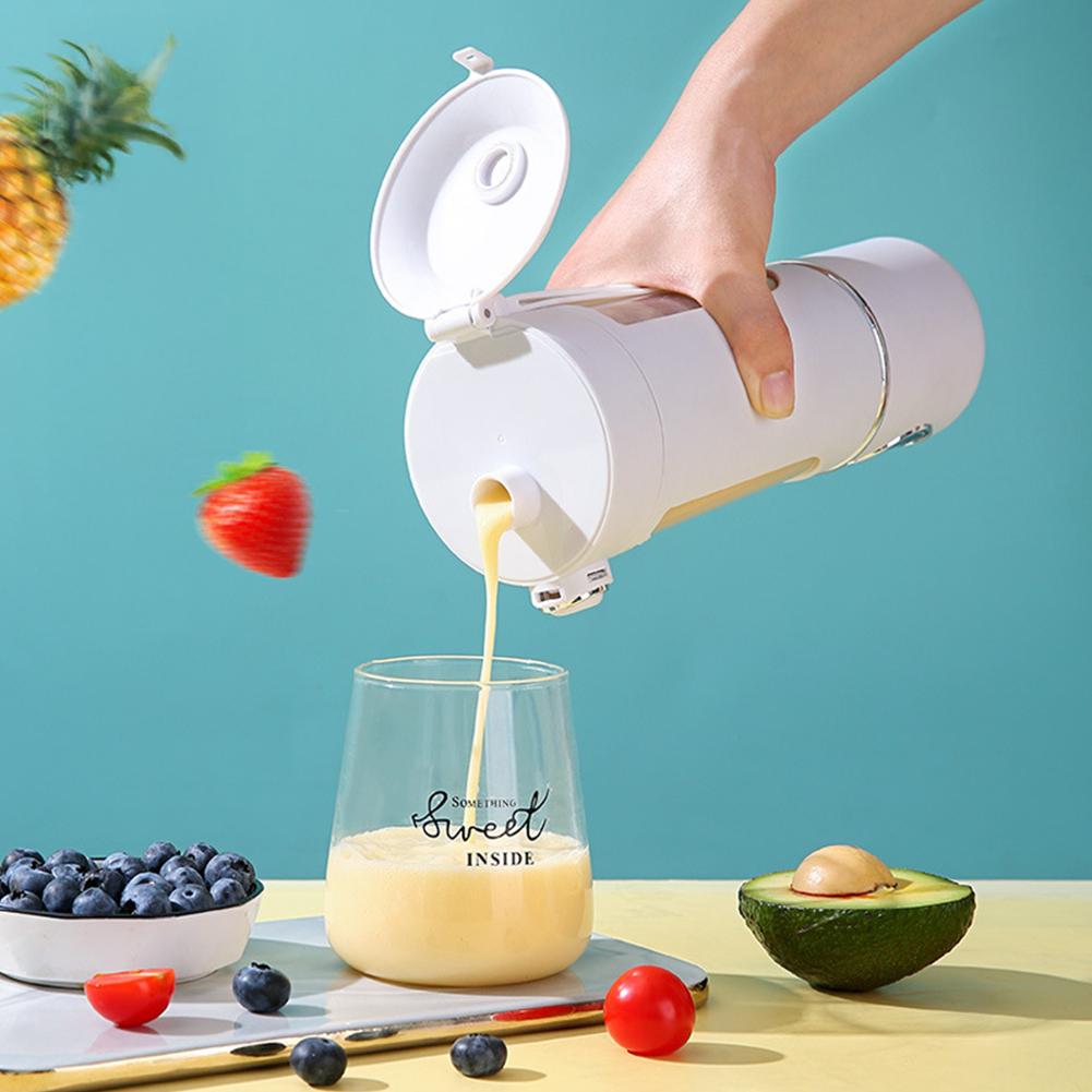 1500mah Nuovo 700ml Portatile 2-in-1 Spremiagrumi Frullatore Tazza Senza BPA Smoothie/Ghiaccio Frutta/Noci Bottiglia Frullatore Ufficio/Campeggio Regalo per Amanti del Fitness