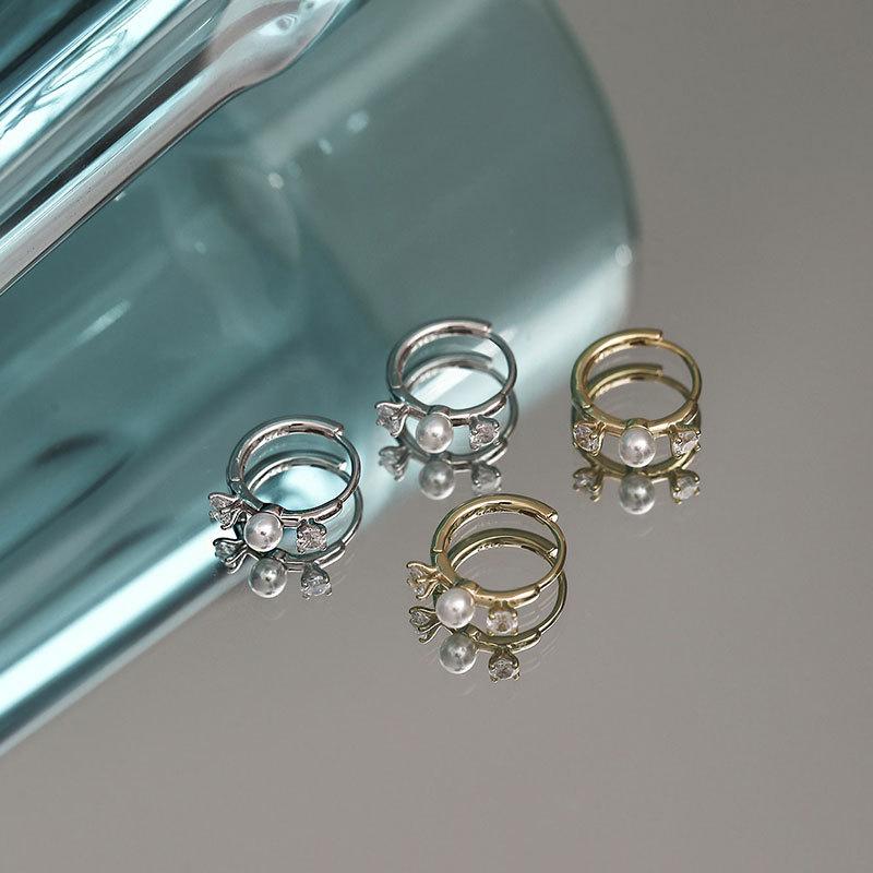 Perłowe Kolczyki Delikatny Wiatr dla Kobiet, Modne Lekkie Luksusowe Retro Francuskie Kolczyki Wykwintne Wszechstronne Nausznice Modne