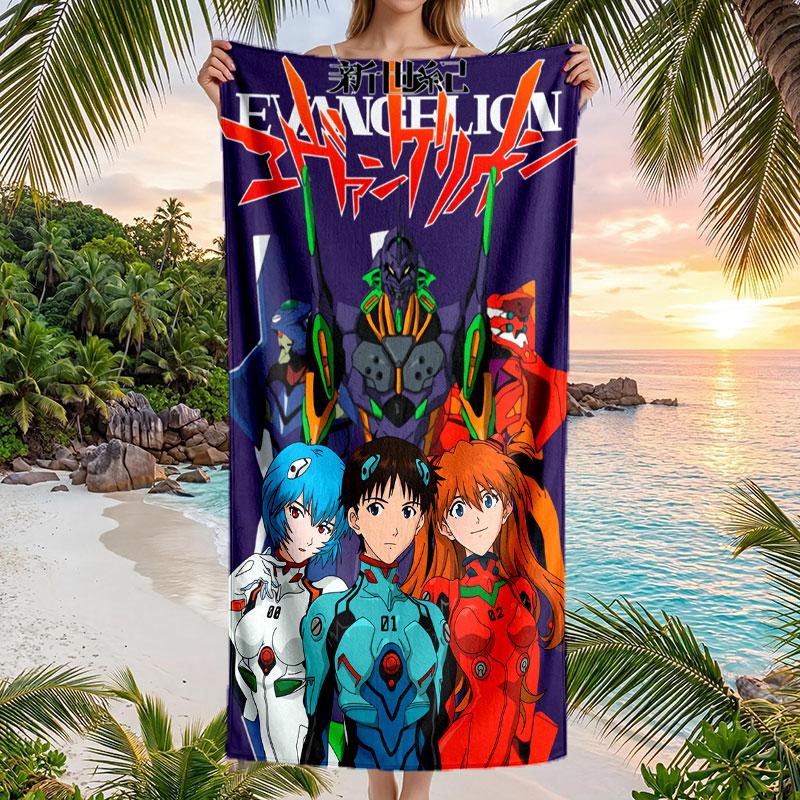 Large Beach Towel Quick Dry Absorbent Towel For Beach IndoorNeon Genesis Evangelion