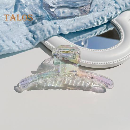 Women Hair Claw Transparent Design Strong Grip Hair Clip Back Head Large Size Hair Organizer Hairstyles Accessories