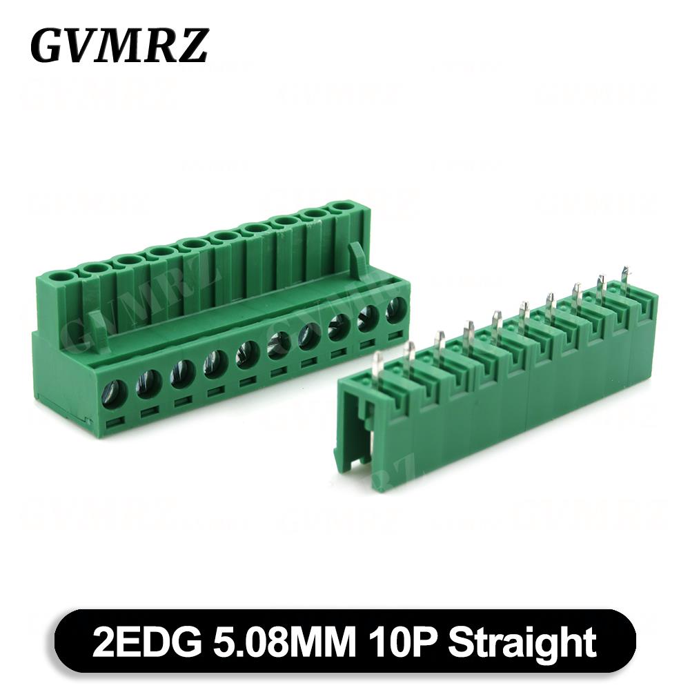 5Set 2EDGK 5.08mm Terminal Block Male Female 5.08 Plug-in Opening PCB Connector 2EDG PCB 2P 3P 4P 5P 6P 7P 8P 9P 10P 12P