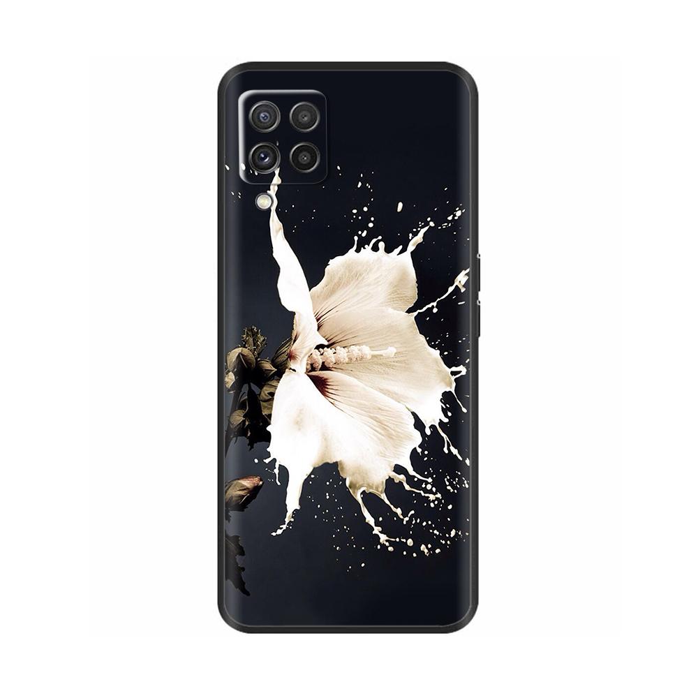 For Samsung Galaxy M22 M32 4G Case Phone Back Cover For Samsung M32 4G M22 F22 Case Soft Black Silicone Bumper Shell 6.4 Inch