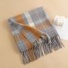 Winter Versatile Dual Purpose Plaid Thickened and Warm Korean Style Fashionable Windproof and Cold Proof Warm Shawl