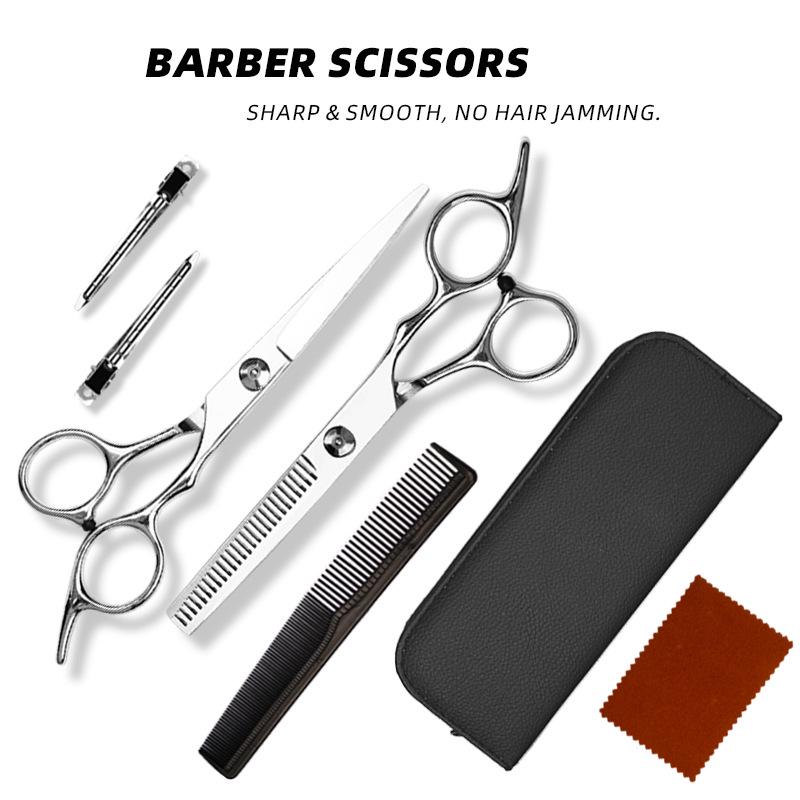 Professional Hairdressing Scissors Set - 4CR Stainless Steel for Home Hair Cutting.