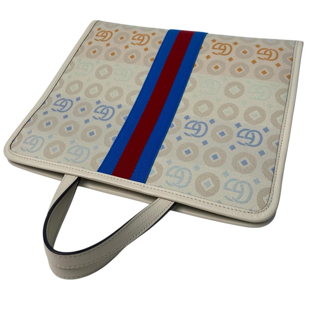 Used GUCCITote Bag White GG Canvas Women