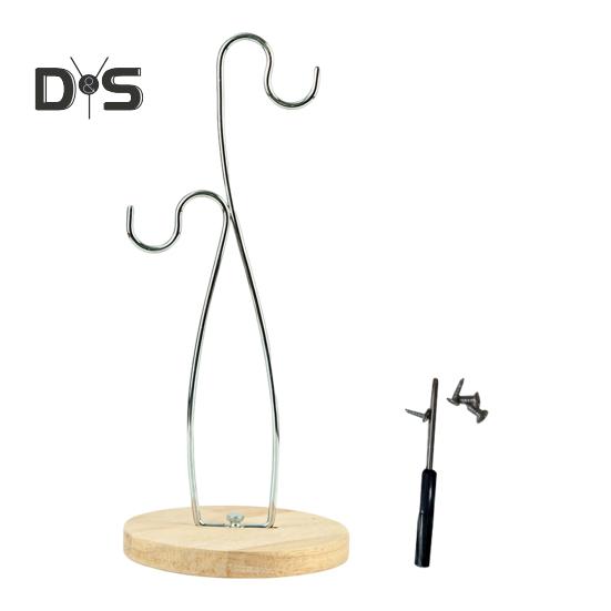 

Металлический держатель для банана с деревянным основанием. Прочная несущая способность. Высокая устойчивость. Простая сборка. Подставка для банана. серебряный