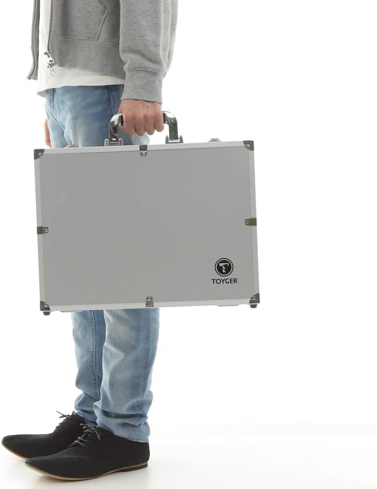 TOYGER CEO Storage Aluminum Attache Holds Over Cards Case, 5,000 (Black)