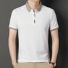 Summer Men's Polo Shirt Casual Solid Color Middle-aged Business Collar Breathable Short Sleeved Men's T-shirt