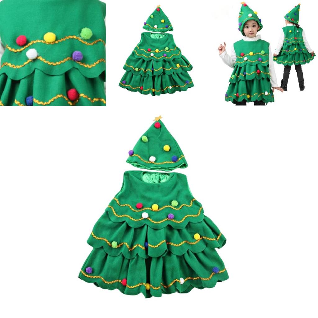 Christmas Tree Costume For Kids And Adults Authentic Striped Outfit For Cosplay