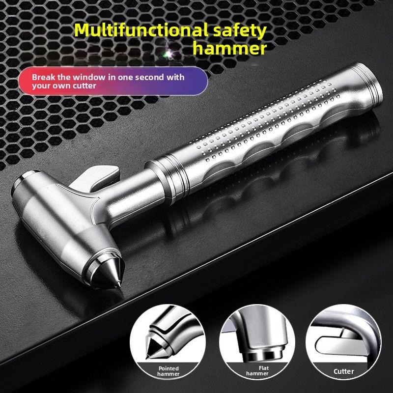 New Car Safety Hammer Car Window Breaker Emergency Escape Tool with Seat Belt Cutter Carbon Steel Life-Saving Car Tool