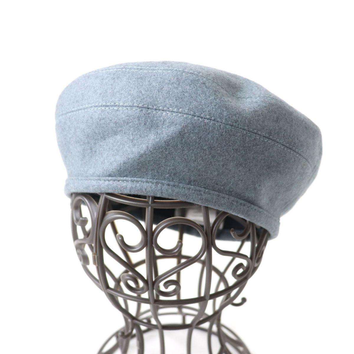 

Excellent HERMES beret gray cashmere Women 58 Used