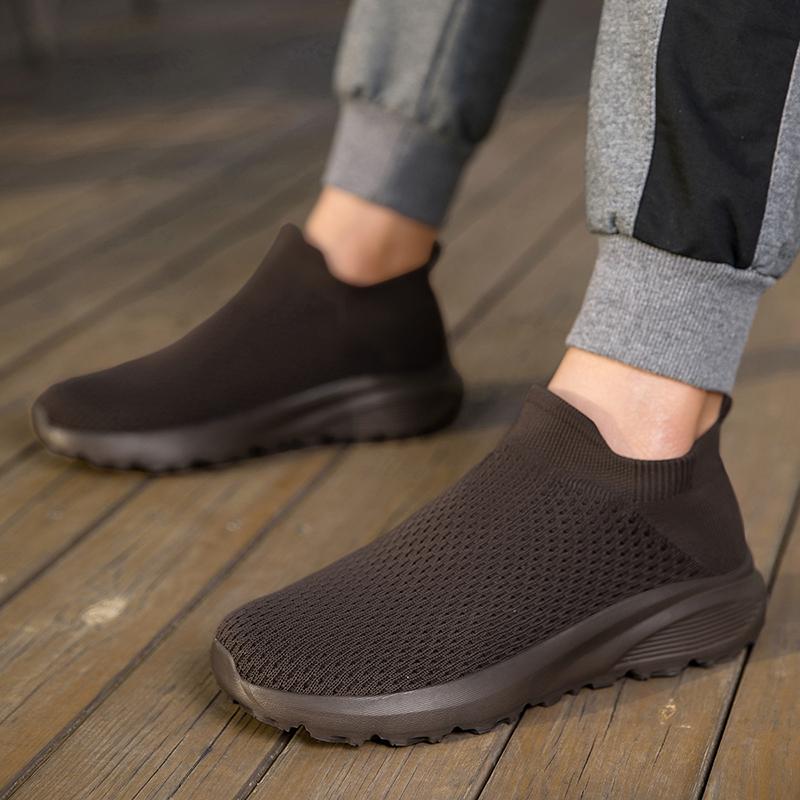 Men’s Moccasins Loafers Casual Slip on Walking Shoes Summer Men’s Slip-ons Lightweight Socks Khaki Black Shoes for Boy Large Size 38-47