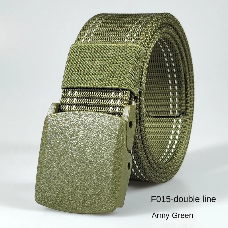 Black Automatic Buckle Nylon  Belt  Waist Canvas Belts Outdoor Strap Travel Sports Belt for Men and Women