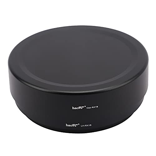 Haoge Metal Square Lens Hood + Hood Cap for Fujifilm, Sony Cyber-Shot DSC RX1, RX1R, RX1RII, R3, RX1M2, and Sony FE 35mm F2.8, FE 55mm/F1.8 Lenses