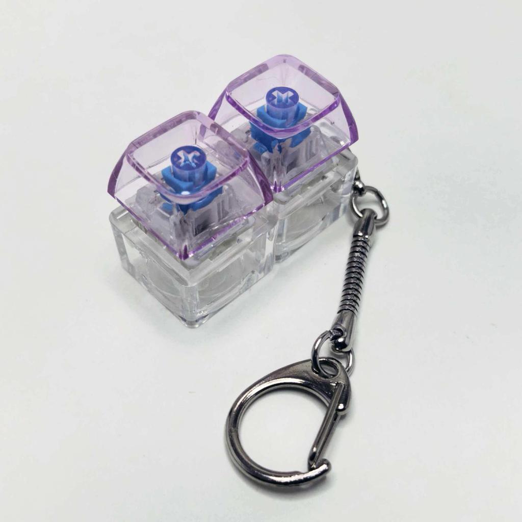 Cross-Border High-Clarity PC Mechanical Switch Tester Keychain - 3.4-Key Squeeze Fun Decompression Pendant