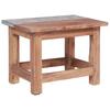 Set of 2 Side Tables Solid Mahogany Wood