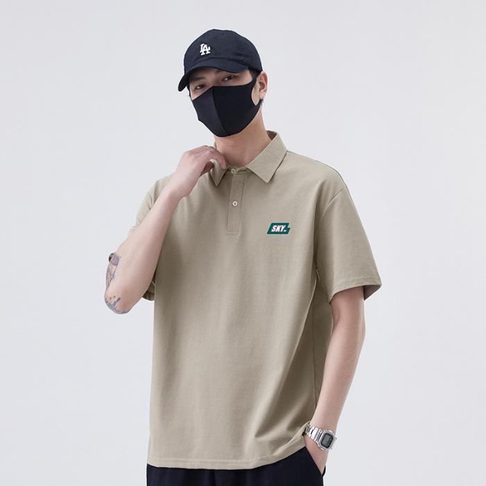 Latest Summer T-shirt Relaxed Fit Lapel Short-sleeved POLO Blouse T-shirt