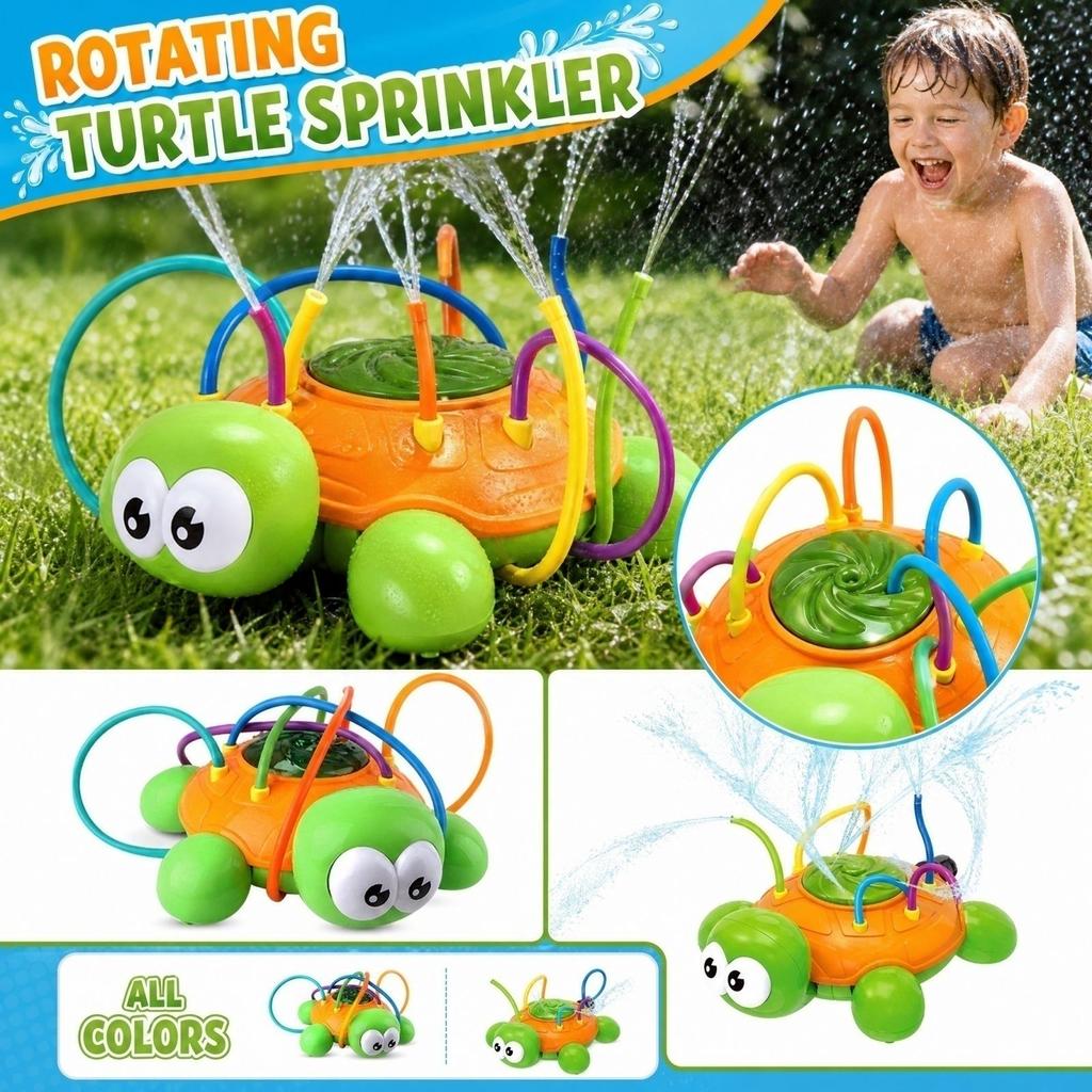 Outdoor-Sprenger-Spielzeug für Kinder - Rotierender Schildkröten-Sprenger für Sommer-Spaß im Hinterhof
