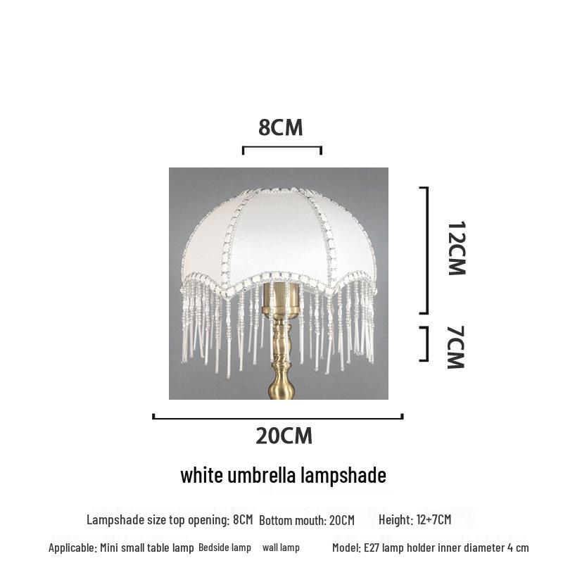 Retro Style Table Lamp with E27 Holder and Lampshade for Bedroom or Bedside