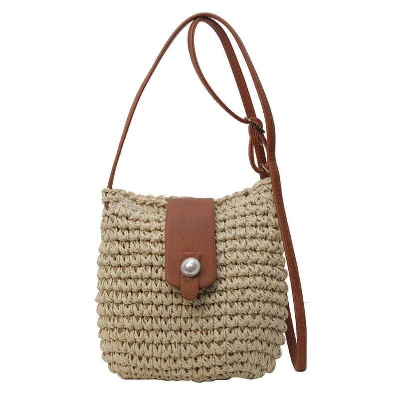 Geantă de paie cu franjuri boemă pentru femei, geantă de plajă de vară, geantă casual all-in-one, geantă crossbody