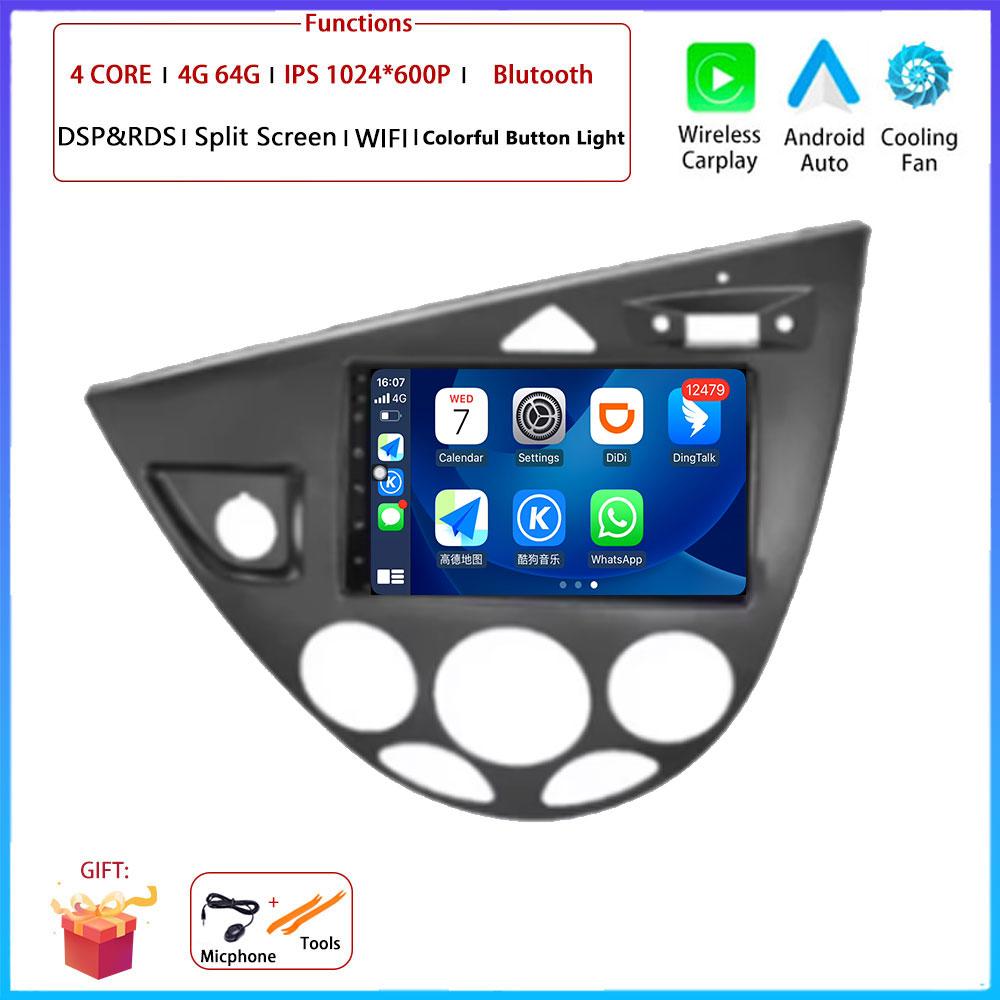 7"For Ford Fiesta 1995-2001 Focus MK1 1998-2004 Car Carplay Auto Android OS Radio Navigation GPS Multimedia Video Player BT 5.0