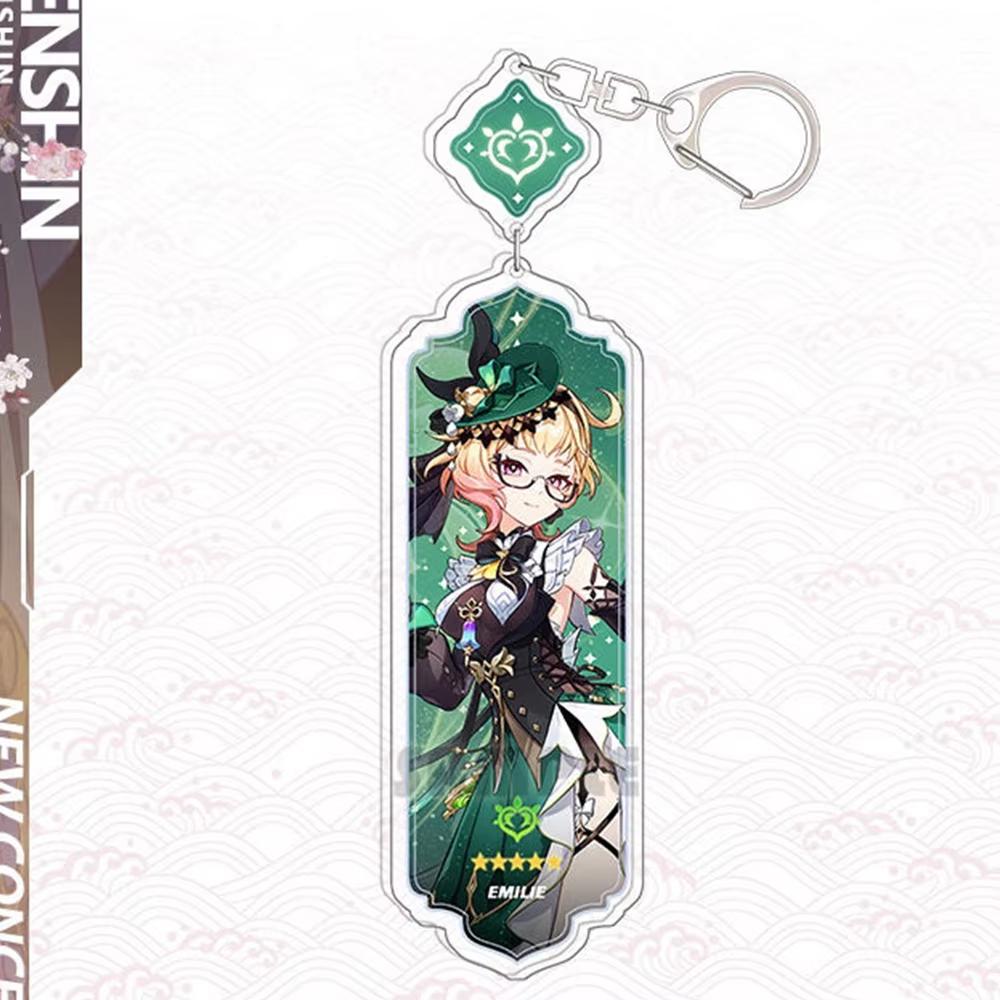 Portachiavi Anime Linnea Flins Durin Mualani Furina Arlecchino Accessori Portachiavi Genshin Impact Ciondolo Carino per Borsa Portachiavi Regalo
