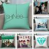 Kpop S-S-SHINee Pillow Case Short Plush Double-sided Print Square Throw Pillow Covers Sofa Home Cushion Decor
