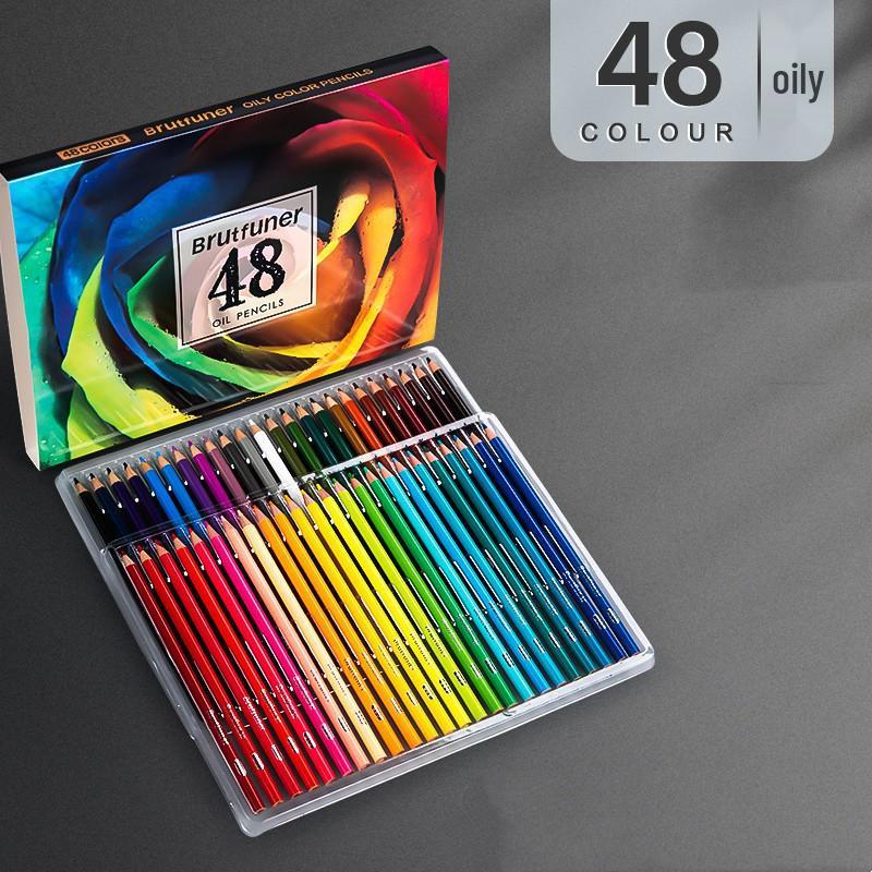 

Міжкордонні Brutfuner 180 кольорових олівців на масляній основі, нерозчинних у воді, для малювання мистецтва та графіті. Benfan colored pencils