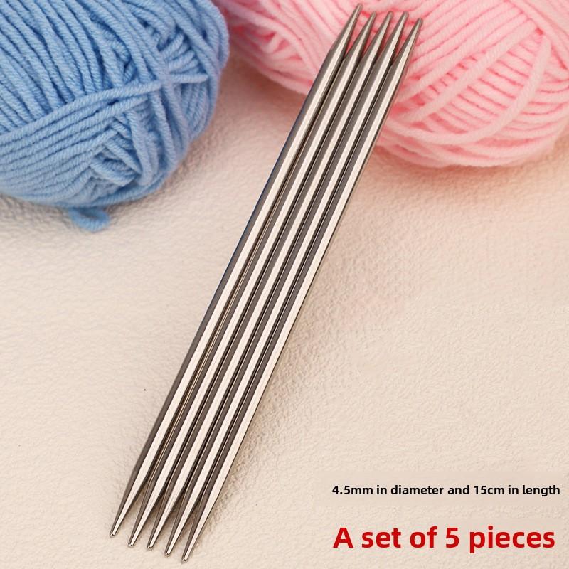 Agujas de tejer de acero inoxidable, Ganchos de ganchillo, Agujas de puño de 15 cm, Calcetines tejidos a mano, Herramientas especiales para tejer para hacer muñecas, Agujas cortas