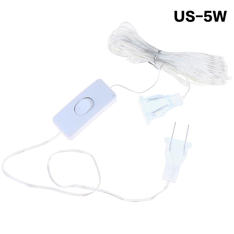 3M/5M EU US Plug Extender Wire Light String Extension Cable Standard Power Extension Cord For Christmas LED String Light