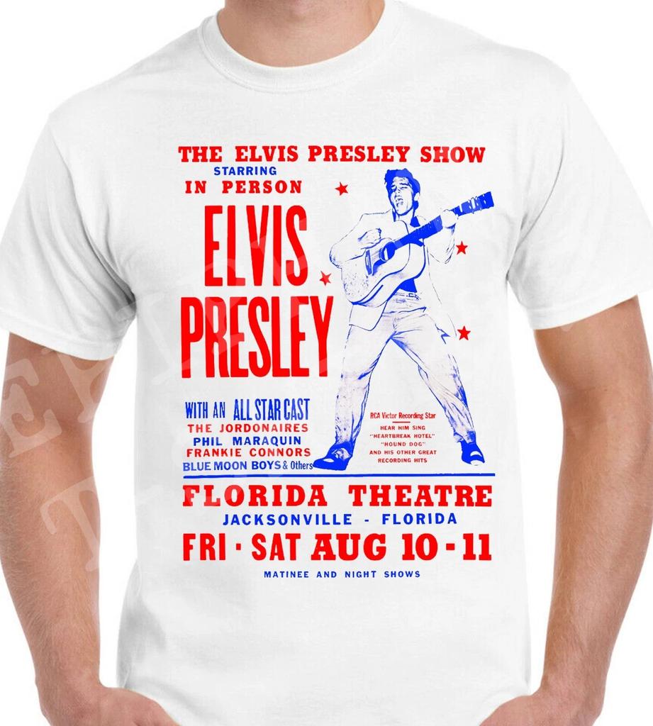 Elvis Presley T-Shirt Retro Concert Rock Music Jailhouse 50s 60s Top Tee Gift