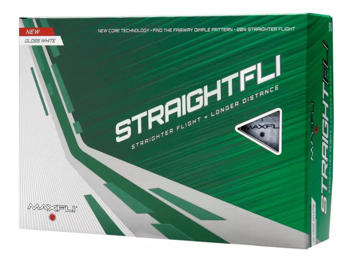 

Мяч для гольфа Maxfli Straightfli Straight Fly Gloss White, модель 2022 года