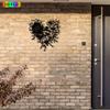 1pc Vintage Heart Metal Wall Sculpture Wrought Iron Floral Decor for Valentine Wedding Anniversary Gift Garden Fence Bedroom Art Elegant Accent