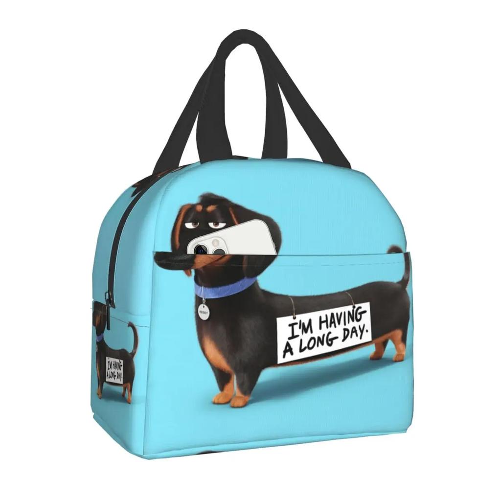 Custom Border Collie Lunch Bag Women Thermal Cooler Insulated Lunch Boxes for Kids School Children Fruit Fresh Storage Bag