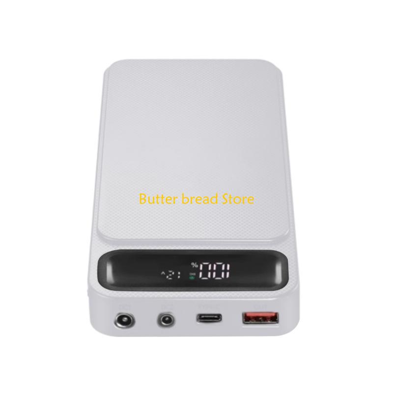 W89C Battery Charging Case Power Case with LCD Display 8x18650 Battery Holder 5.5x2.5mm & USB C Output Fast Charging Box