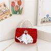 Eyecatching Kids Crossbody Bag Bright Red Pearl Princess Bag With Durable Antitheft Features