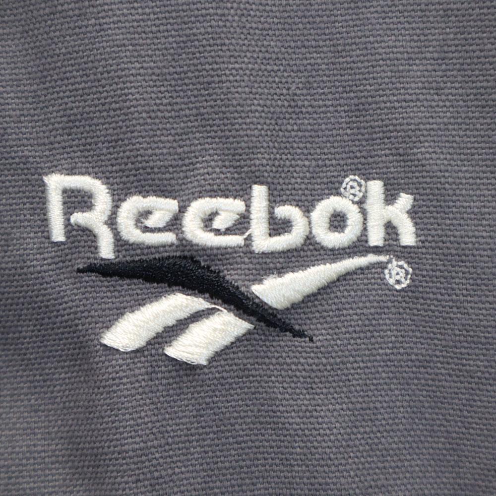 Reebok 90s Old Short Sleeve Baseball Jacket M Charcoal Gray Men's Used