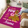 Custom Name Scooby Love Living Room Non-Slip Area Rug Soft Carpet for Bedroom Kids Playroom Sofa Office Home Decor Doormat