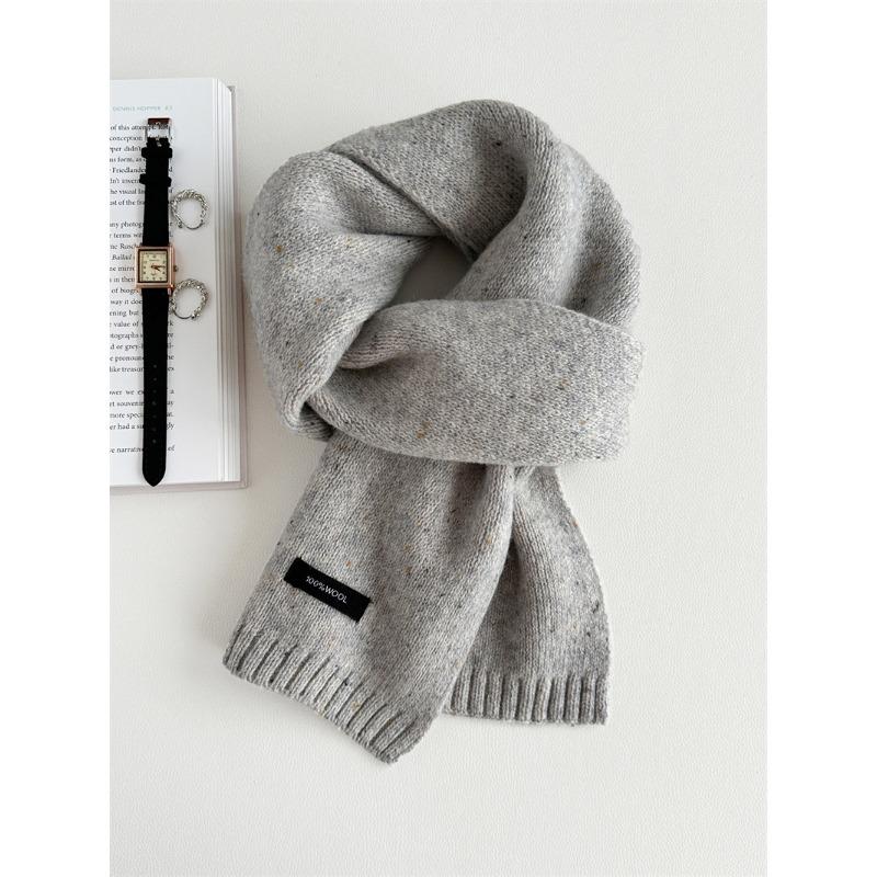 100 pure wool versatile color solid color scarf couple autumn and winter warm scarf unisex