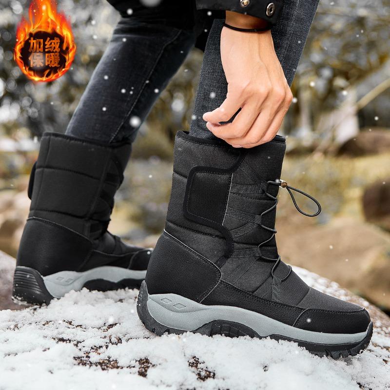 Unisex Boots 2025Winter New Men's Snow Boots Fashion Casual High Top Boots for Men Plush Warm Winter Boot Couple's Cotton Shoes